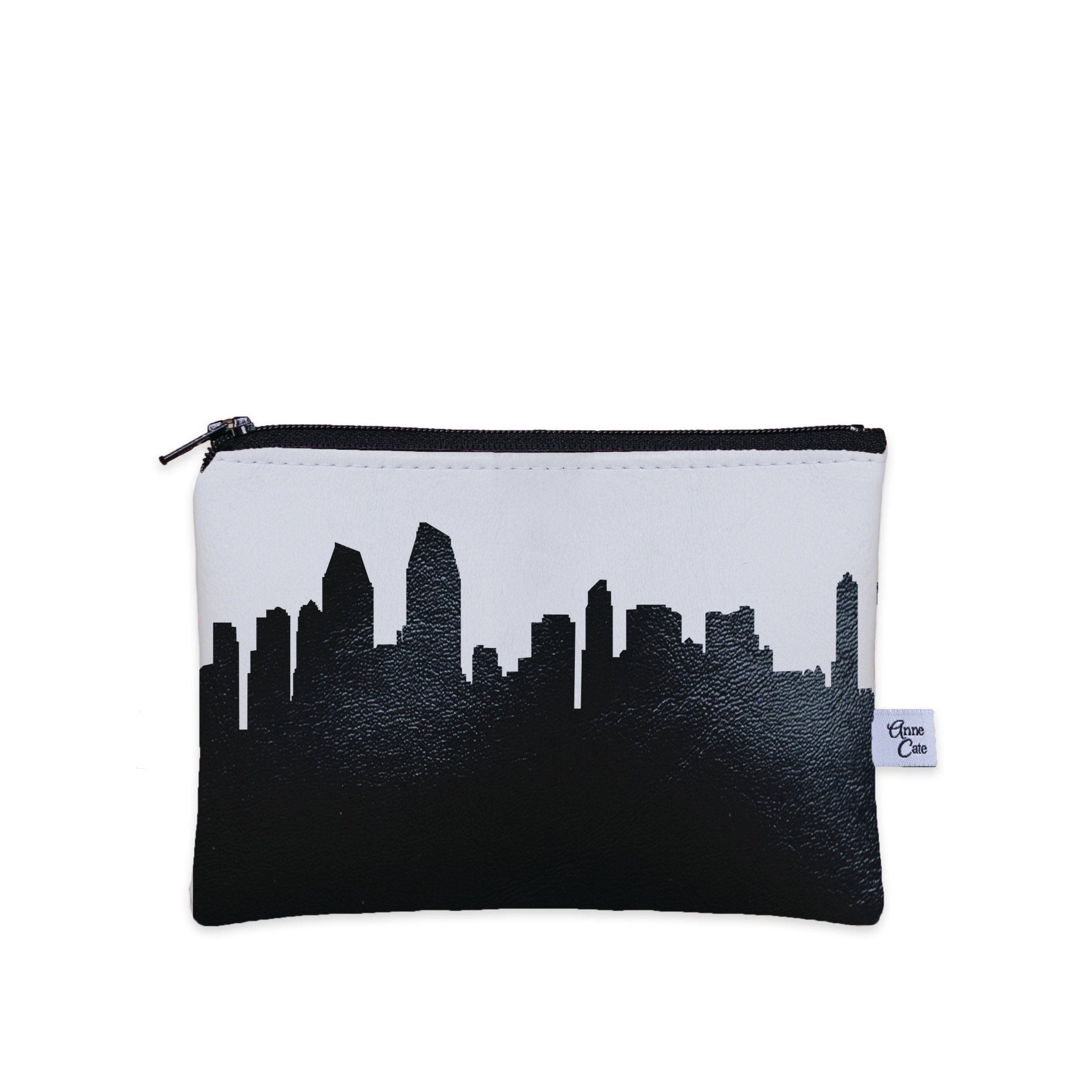 San Diego CA Skyline Vegan Leather Mini Wallet - Anne Cate