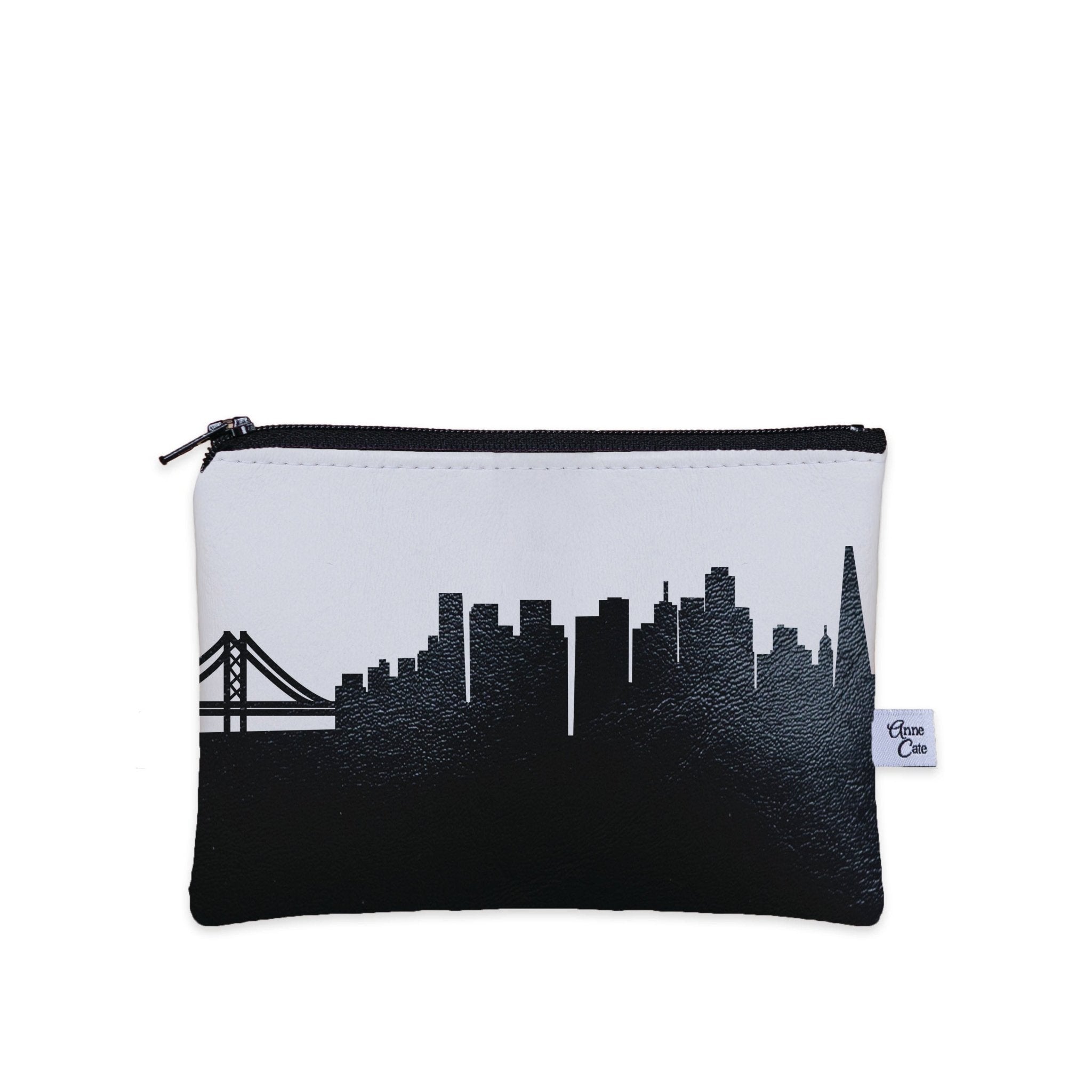 San Francisco CA Skyline Vegan Leather Mini Wallet - Anne Cate