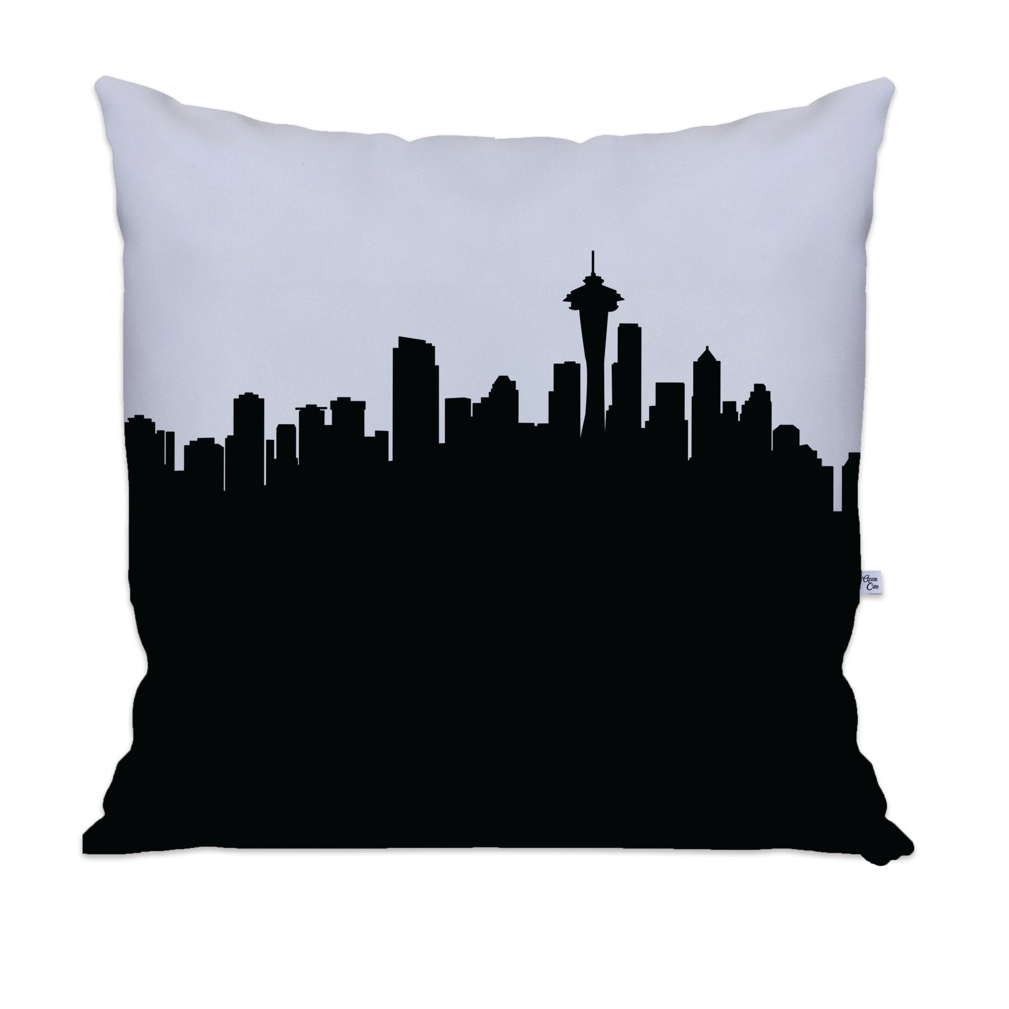 Seattle WA Skyline Large Throw Pillow - Anne Cate