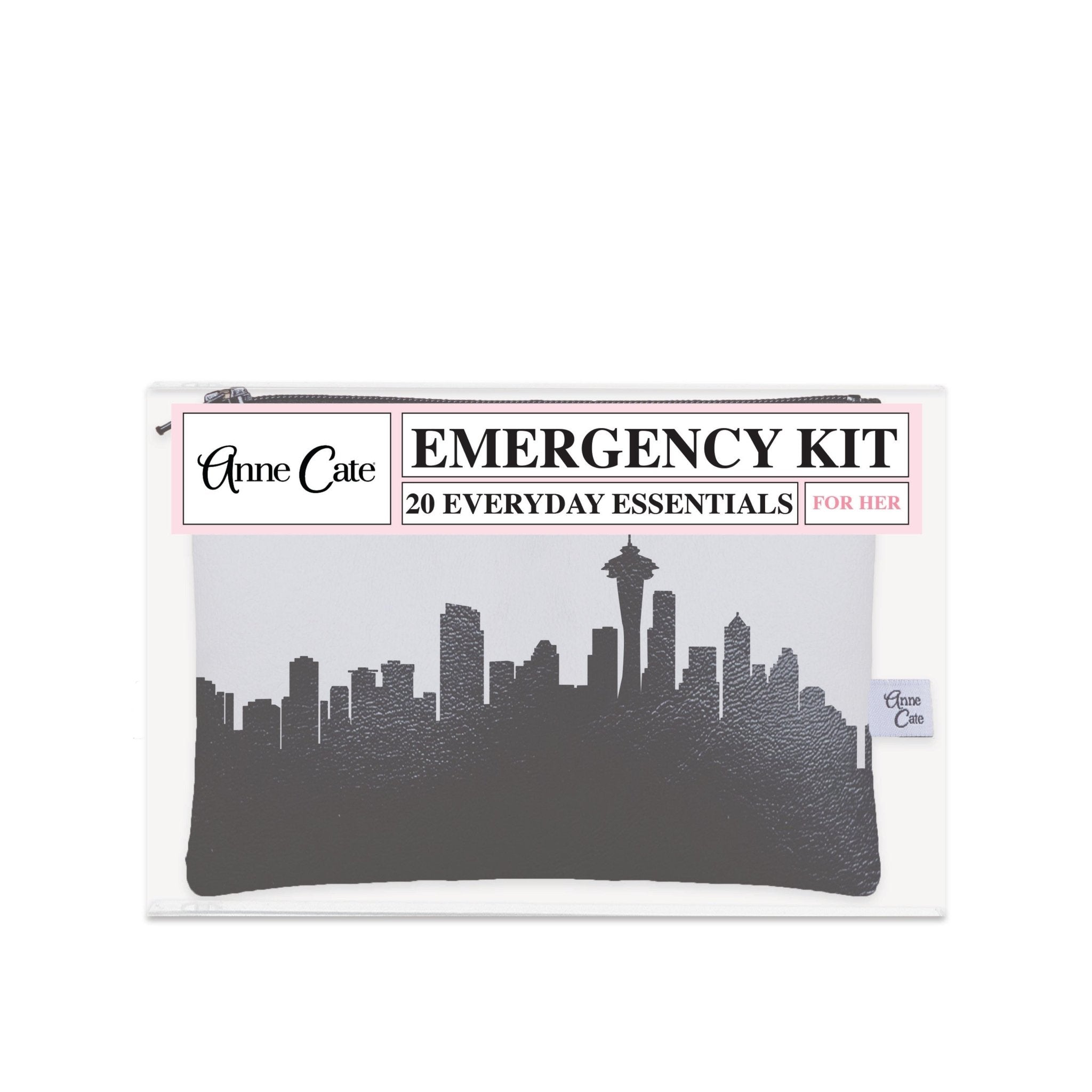 Seattle WA Skyline Mini Wallet Emergency Kit - For Her - Anne Cate