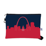 St. Louis Cardinals Baseball Ballpark Skyline Game Day Wristlet