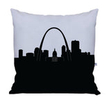 St. Louis MO Skyline Large Throw Pillow