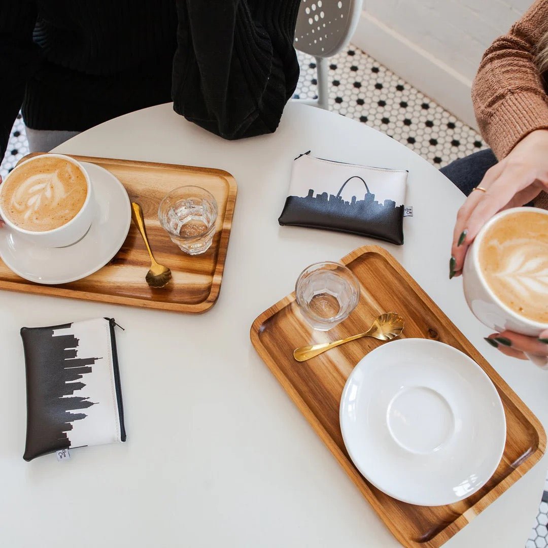 Tampa FL Skyline Vegan Leather Mini Wallet - Anne Cate