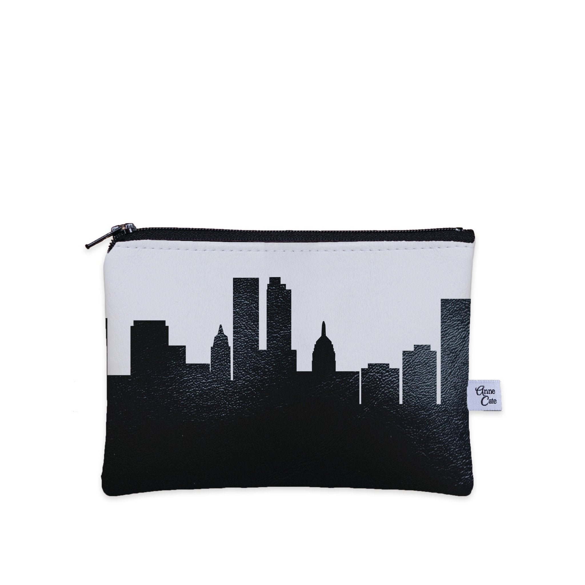 Tulsa OK Skyline Vegan Leather Mini Wallet - Anne Cate