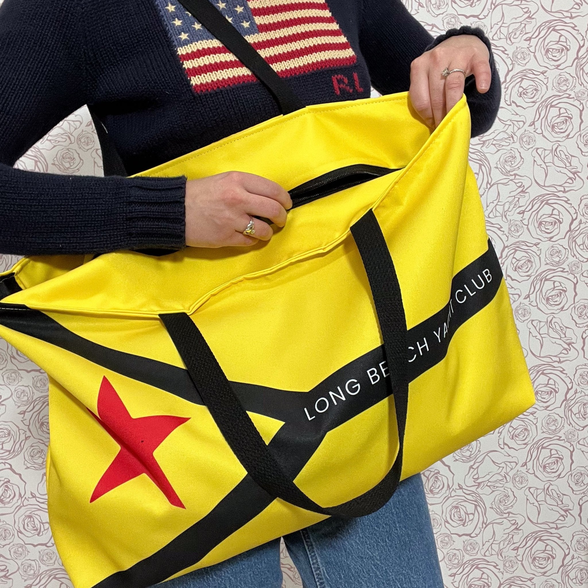 Weekender Tote - Zipper Closure and Pocket - Custom - Anne Cate