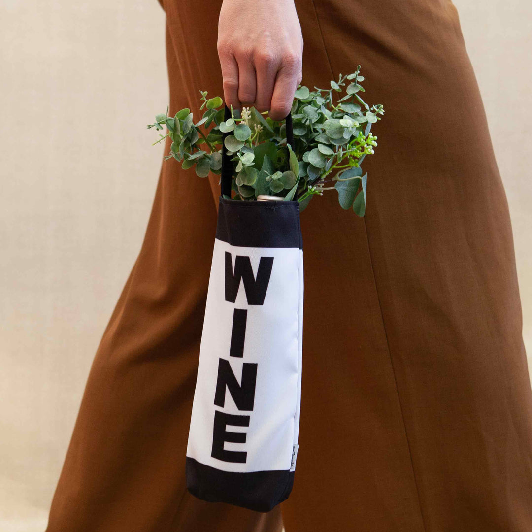 KNOX (Knoxville TN) Block Letter Canvas Wine Tote
