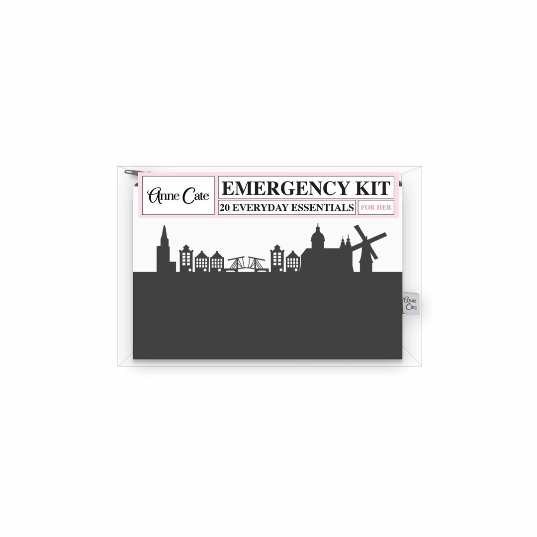 Amsterdam Netherlands Skyline Mini Wallet Emergency Kit - For Her