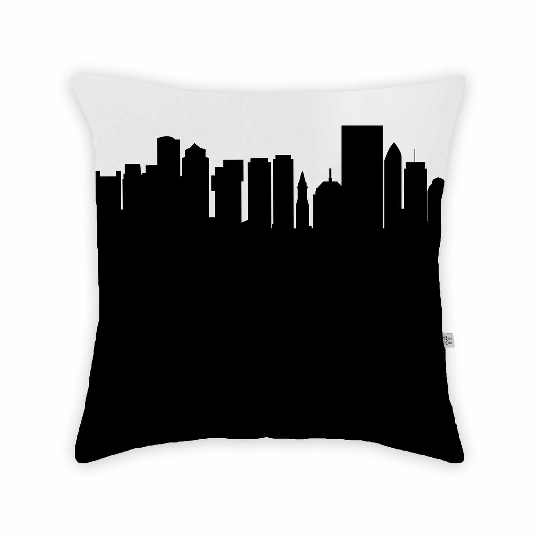 Boston MA Skyline Large Throw Pillow