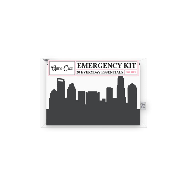 Charlotte NC Skyline Mini Wallet Emergency Kit - For Her