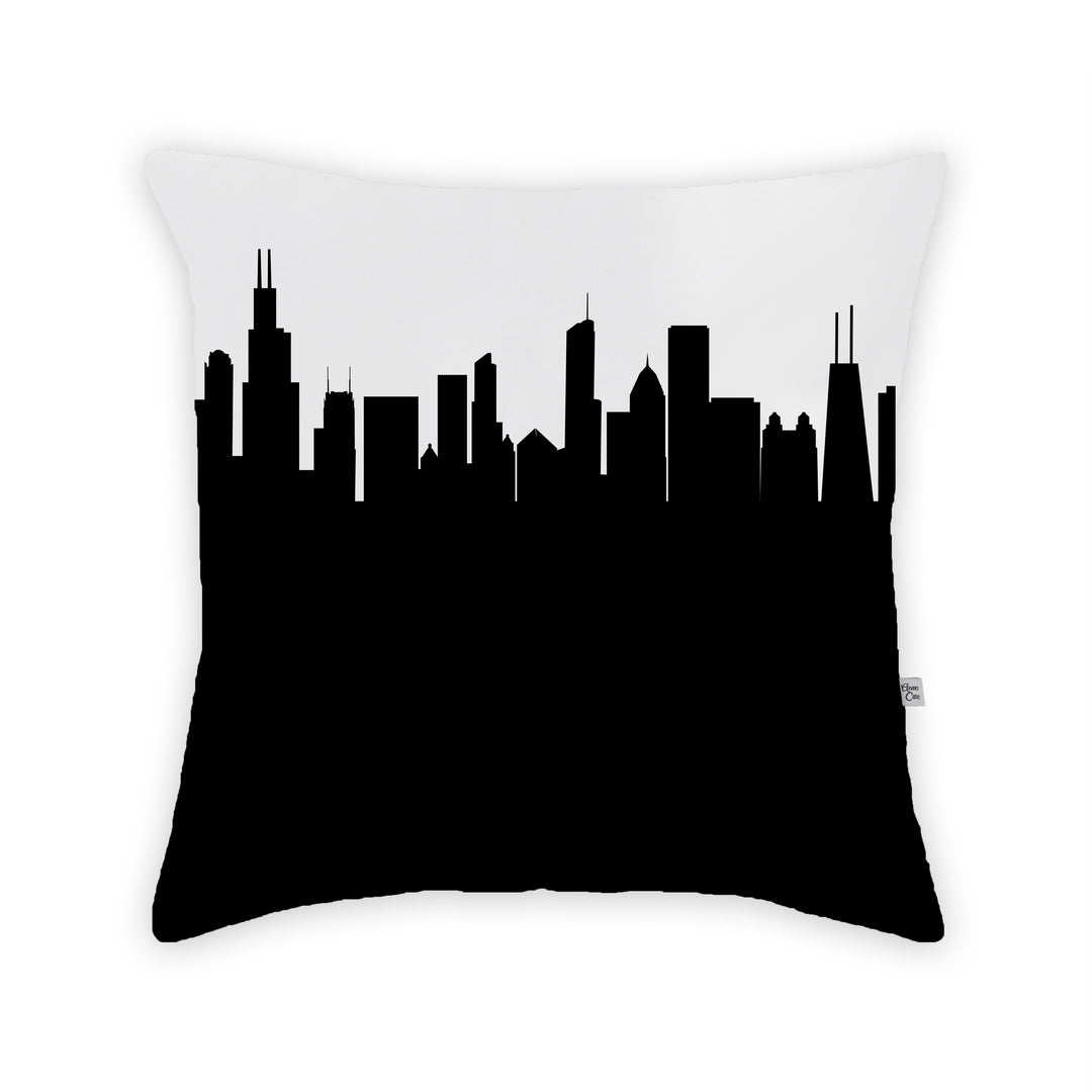 Chicago IL Skyline Large Throw Pillow