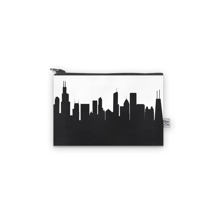 Chicago IL Skyline Vegan Leather Mini Wallet