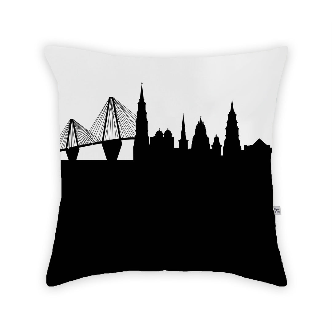 Charleston SC Skyline Large Throw Pillow