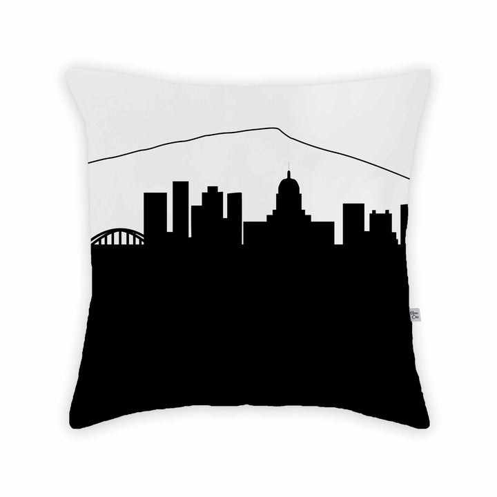 Charleston WV Skyline Large Throw Pillow