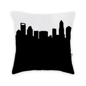 Charlotte NC Skyline Large Throw Pillow-Anne Cate