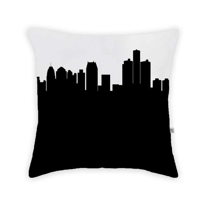 Detroit MI Skyline Large Throw Pillow