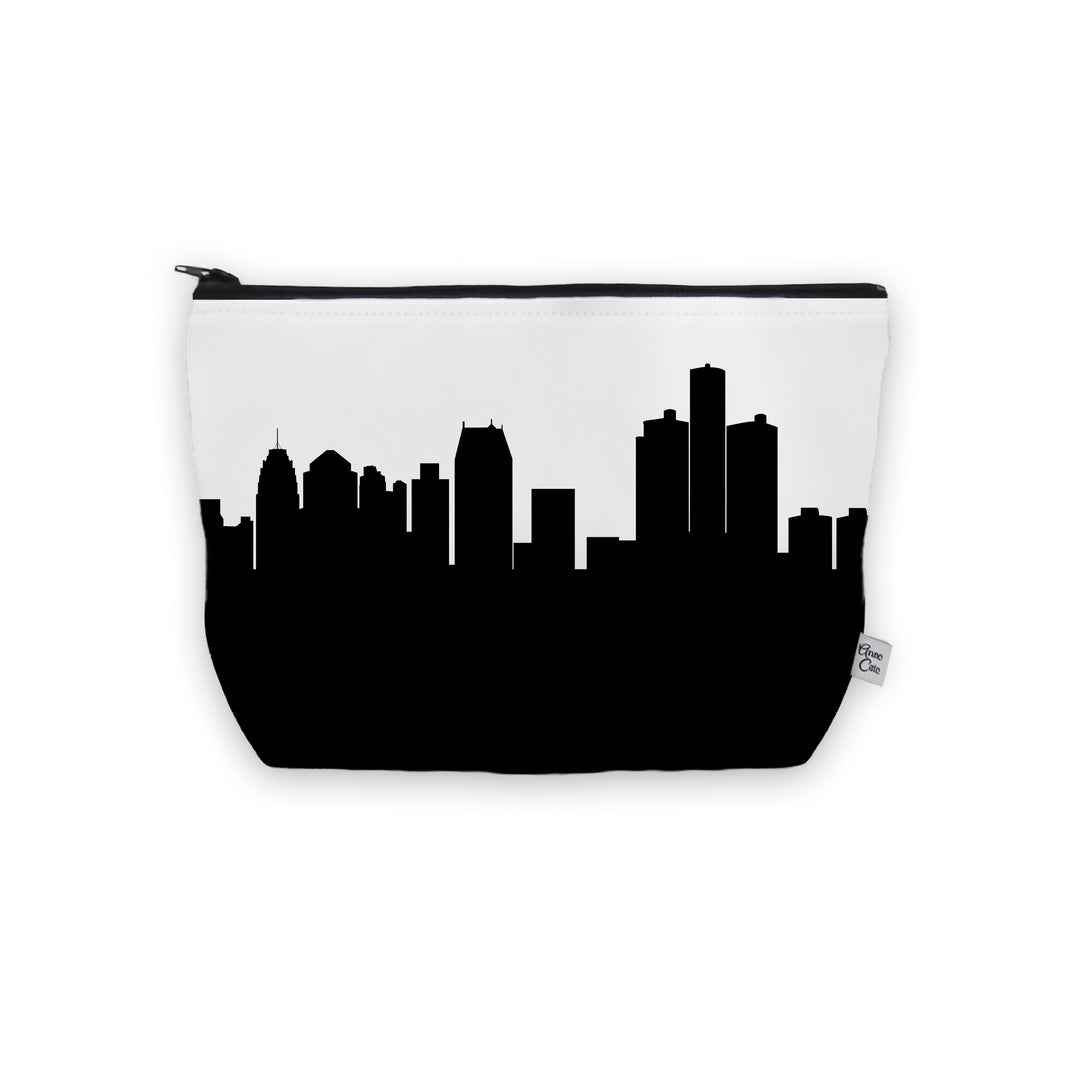 Detroit MI Skyline Cosmetic Makeup Bag