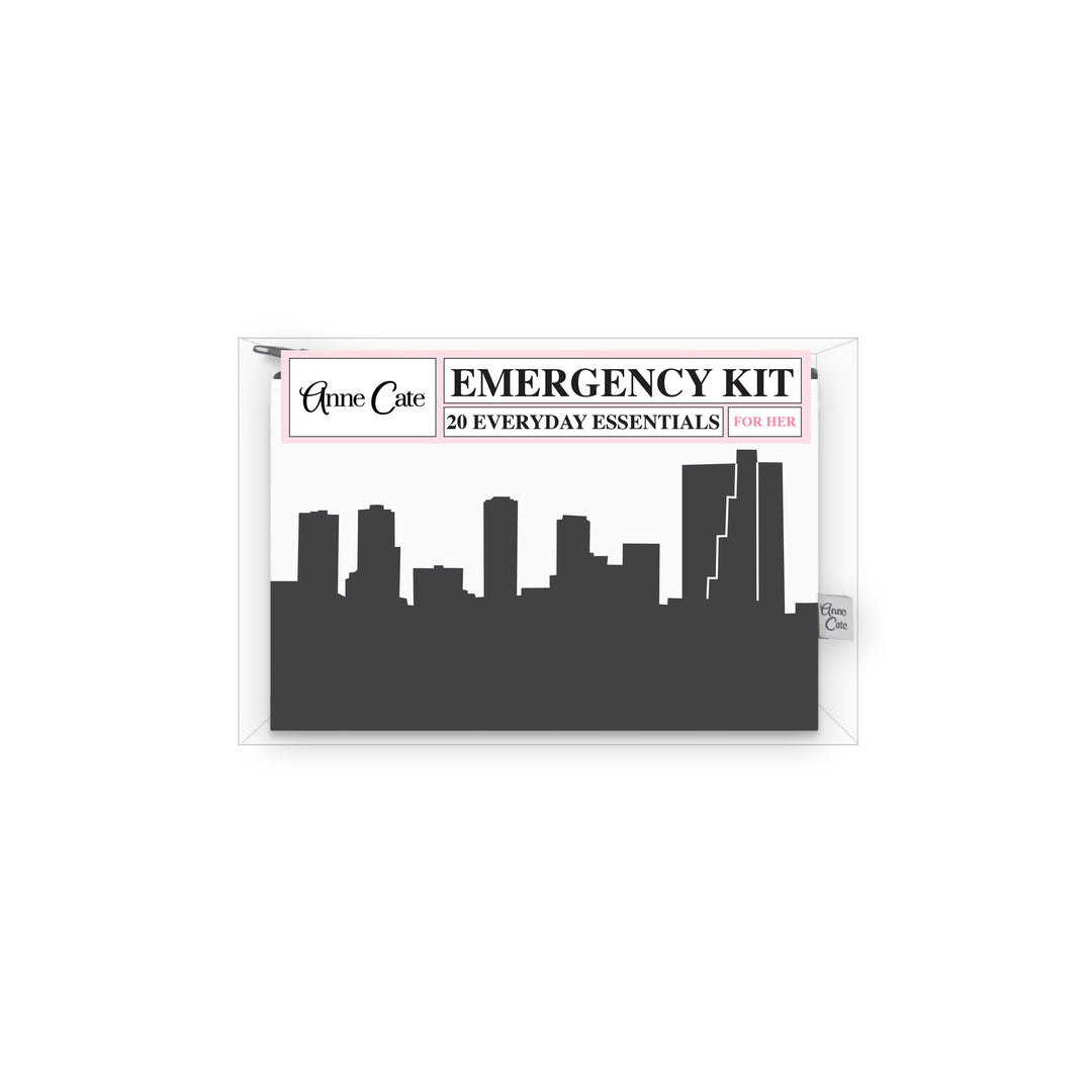 Fort Worth TX Skyline Mini Wallet Emergency Kit - For Her