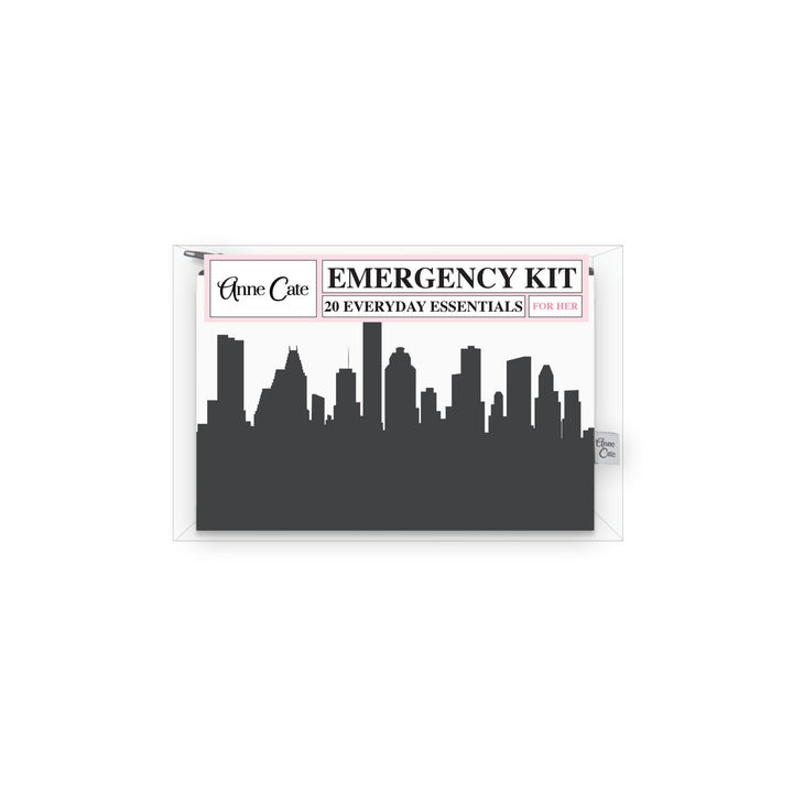 Houston TX Skyline Mini Wallet Emergency Kit - For Her