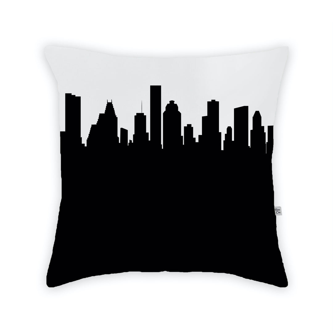 Houston Texas Skyline Large Throw Pillow