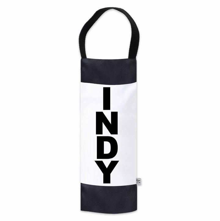 INDY (Indianapolis) City Abbreviation Canvas Wine Tote