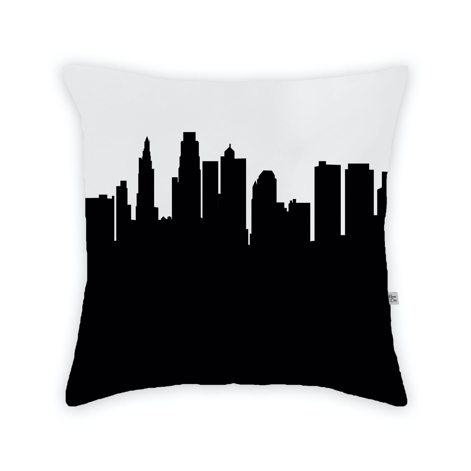 Kansas City MO Skyline Large Throw Pillow-Anne Cate