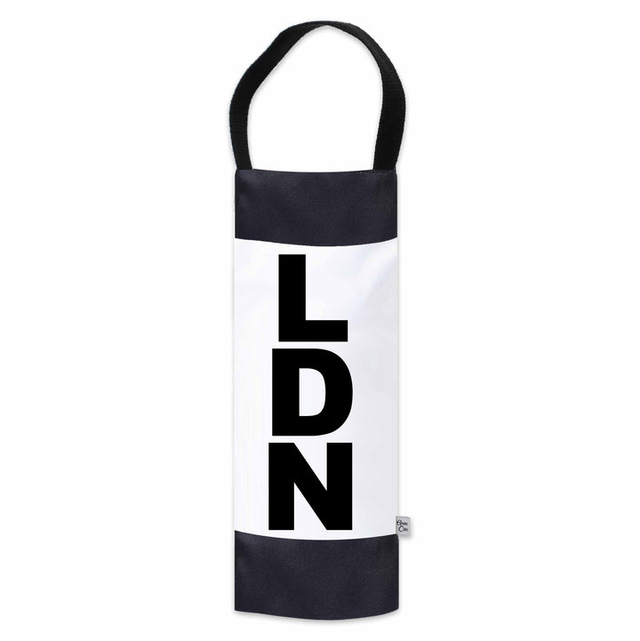LDN (London) City Abbreviation Canvas Wine Tote