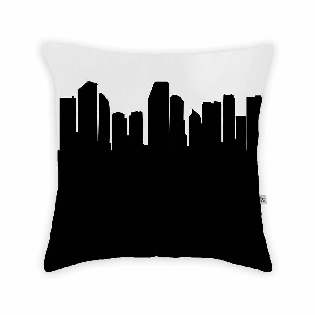 Miami FL Skyline Large Throw Pillow
