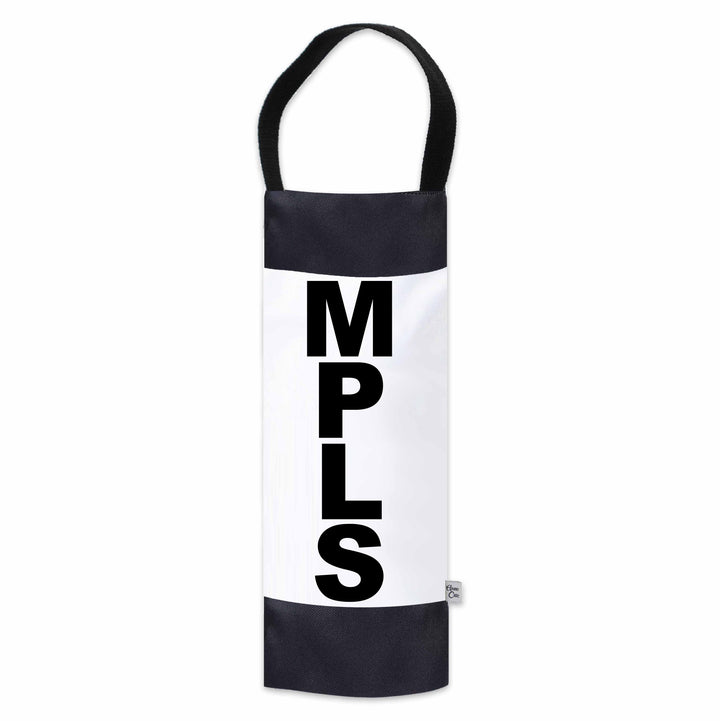 MPLS (Minneapolis) City Abbreviation Canvas Wine Tote