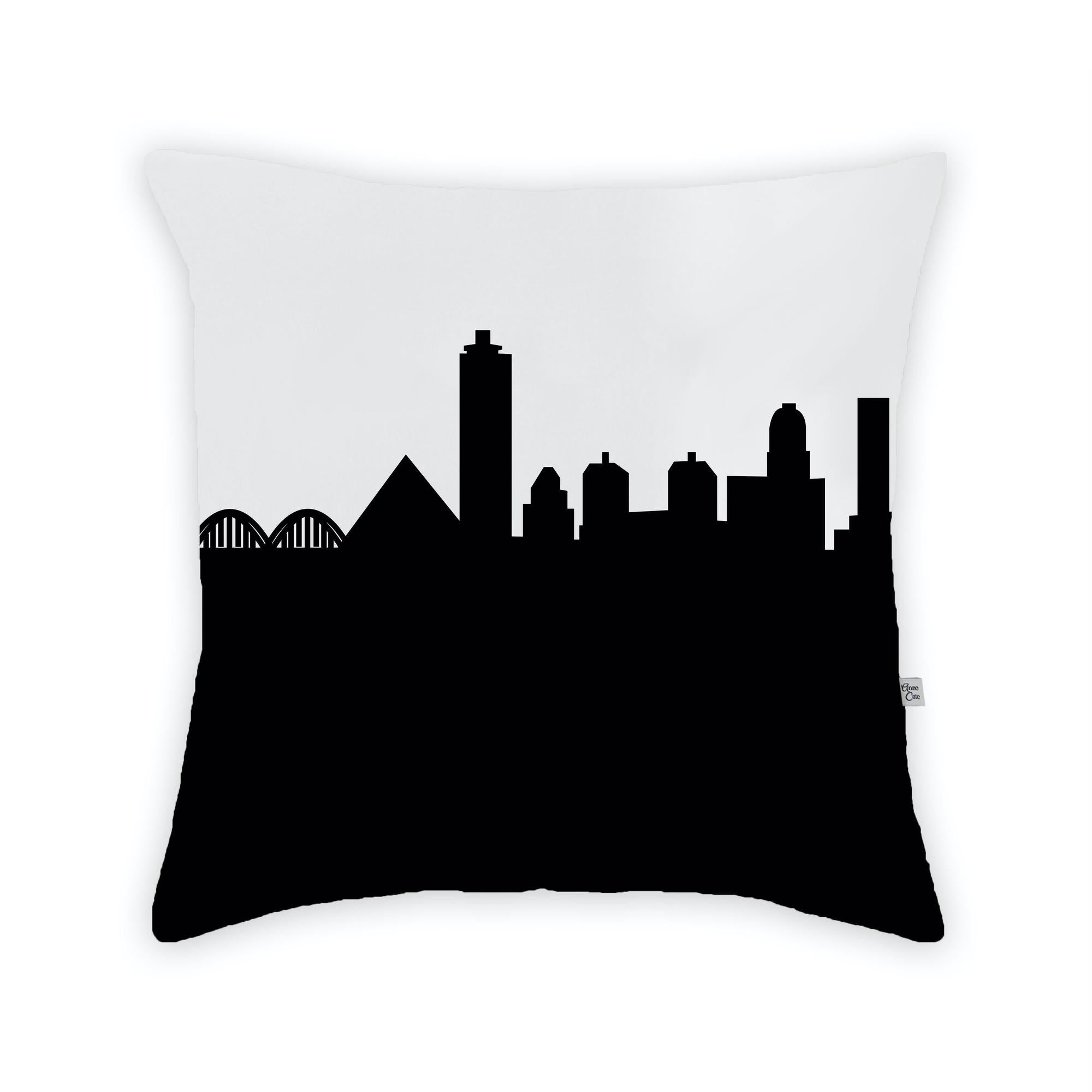 Memphis TN Skyline Large Throw Pillow-Anne Cate