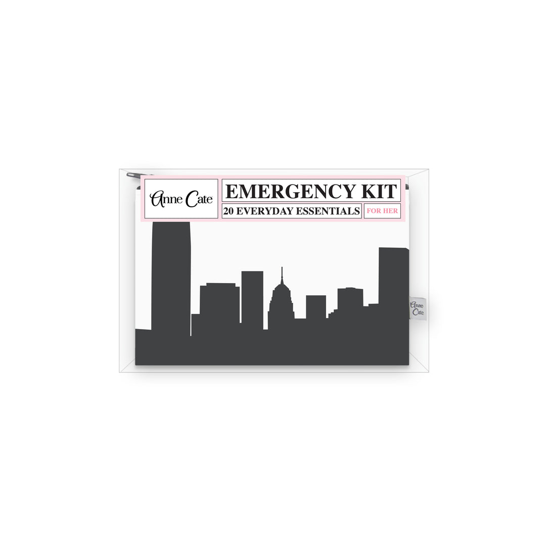 Oklahoma City OK Skyline Mini Wallet Emergency Kit - For Her