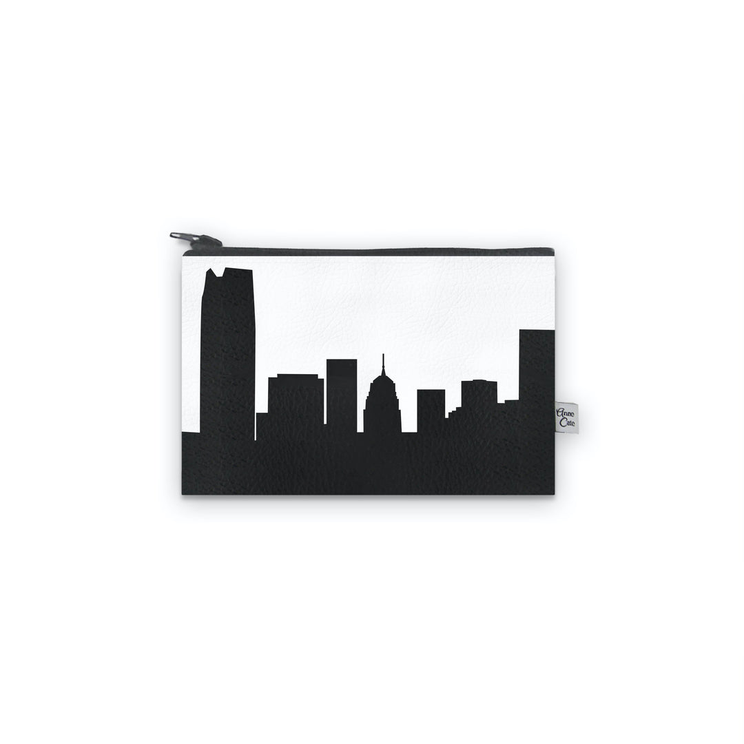 Oklahoma City OK Skyline Vegan Leather Mini Wallet