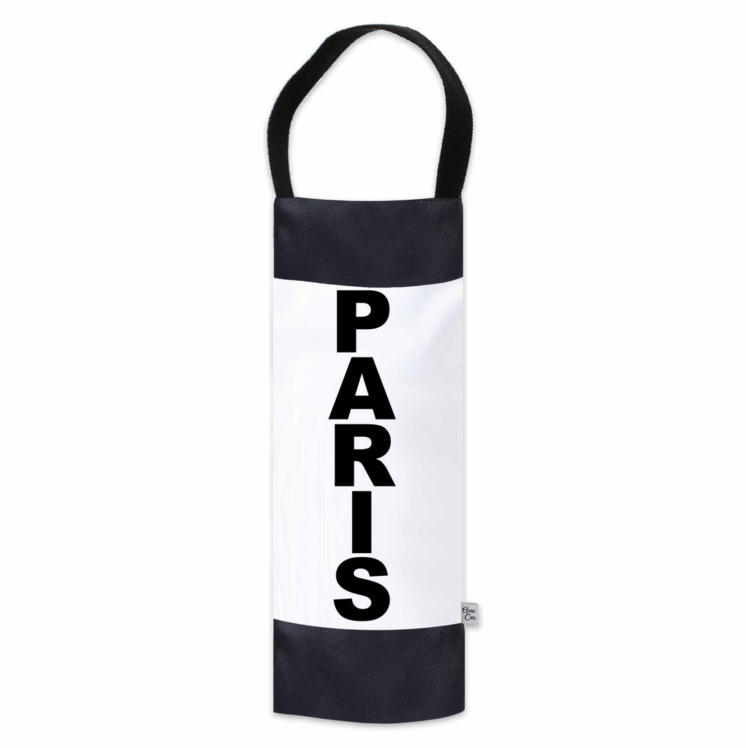 PARIS City Abbreviation Canvas Wine Tote