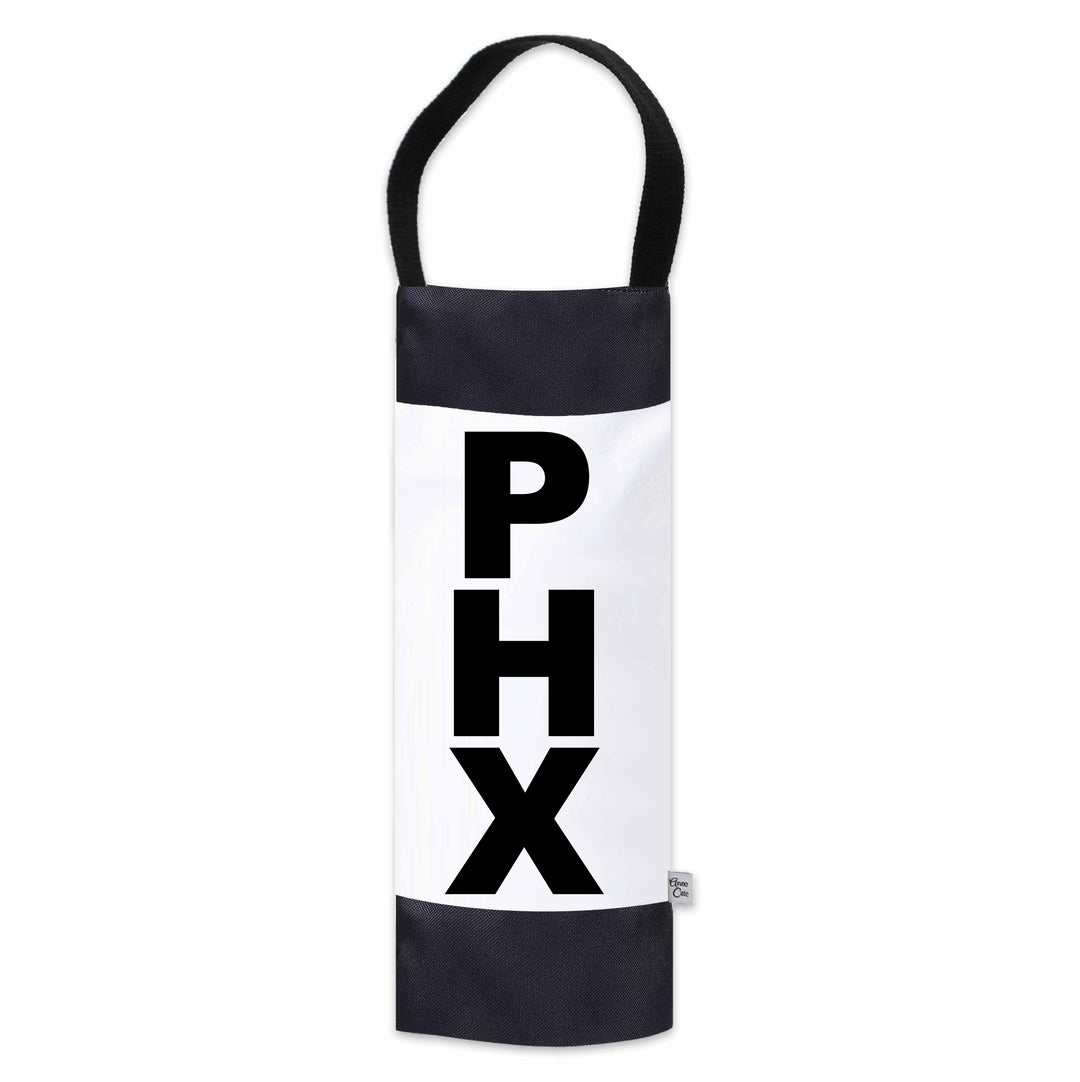 PHX (Phoenix) City Abbreviation Canvas Wine Tote