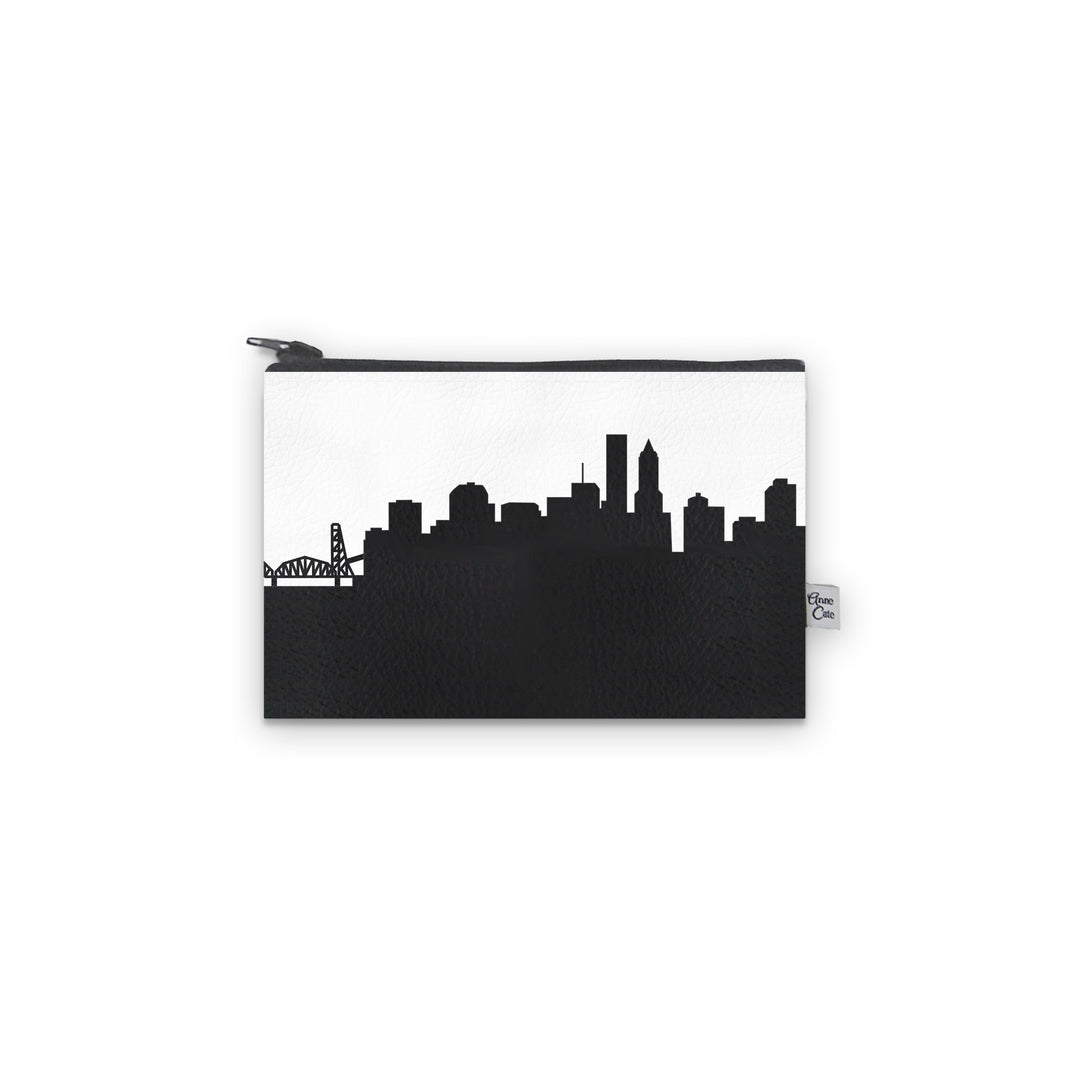 Portland OR Skyline Vegan Leather Mini Wallet