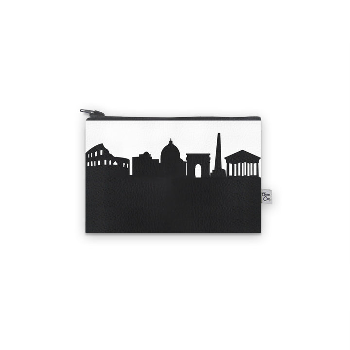 Rome Italy Skyline Vegan Leather Mini Wallet