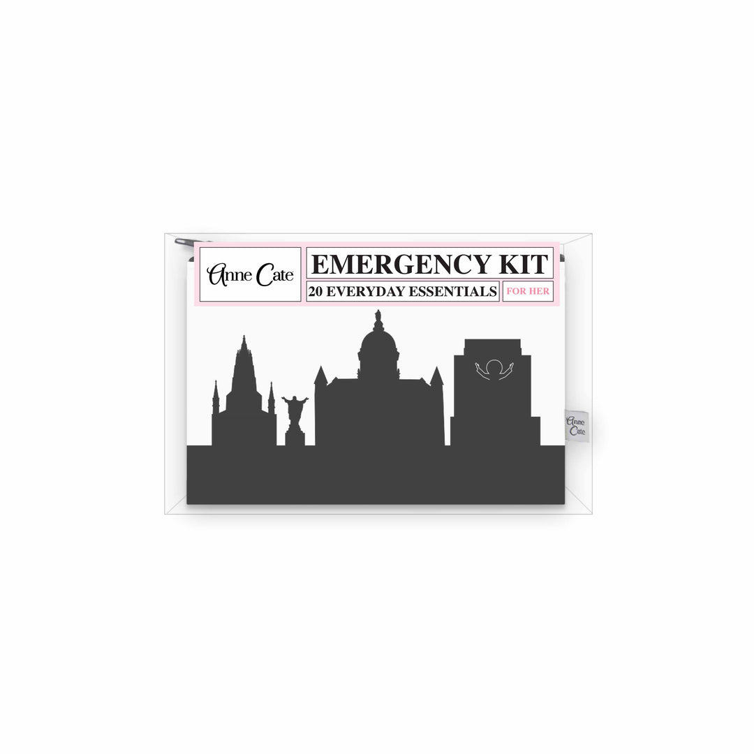 South Bend IN (University of Notre Dame) Skyline Mini Wallet Emergency Kit - For Her