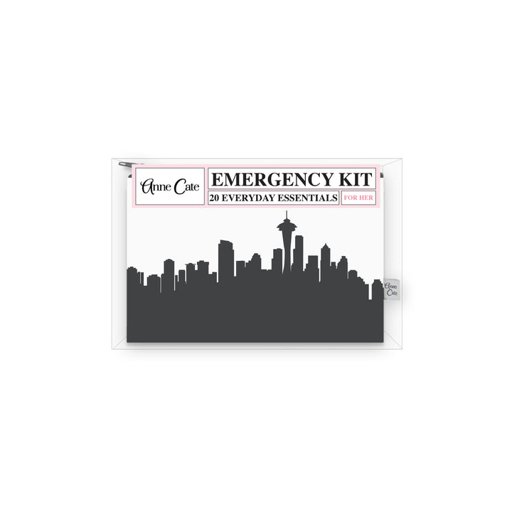 Seattle WA Skyline Mini Wallet Emergency Kit - For Her