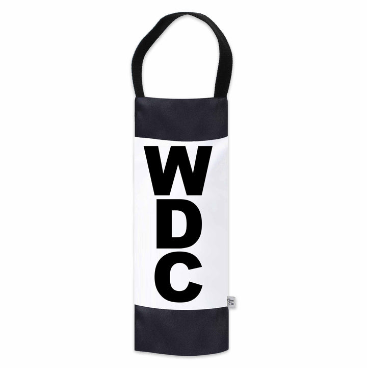 WDC (Washington DC) City Abbreviation Canvas Wine Tote