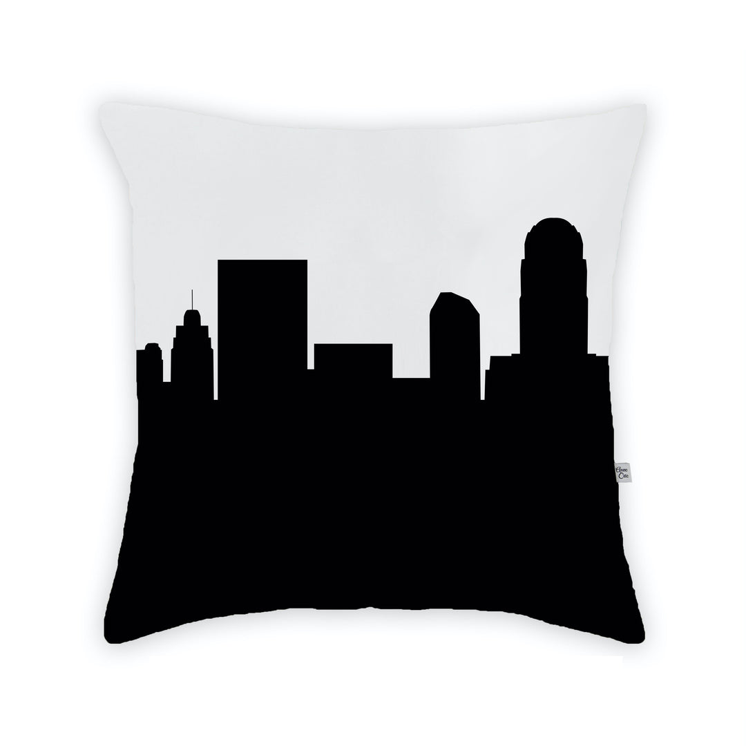 Winston Salem NC Skyline Large Throw Pillow