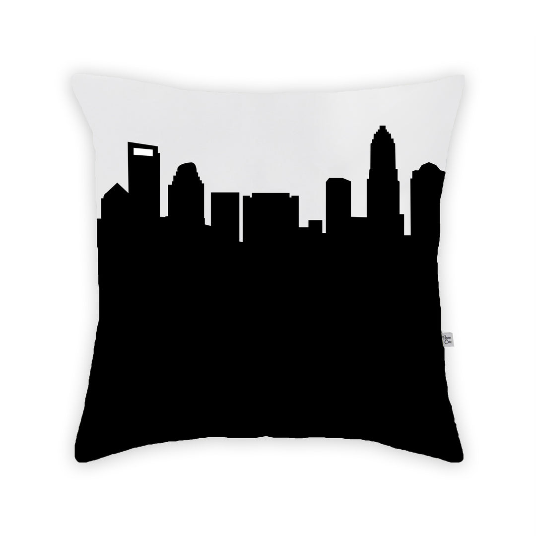 Charlotte NC Skyline Large Throw Pillow