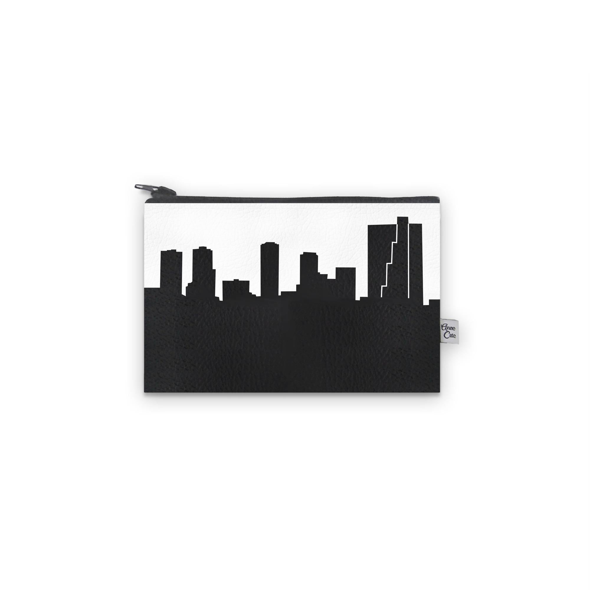 Fort Worth TX Skyline Vegan Leather Mini Wallet - Anne Cate