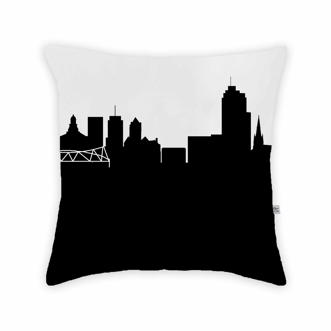 Syracuse NY Skyline Large Throw Pillow
